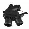 Culmkari Lr062498 Thermostat Housing Assembly With Sensor Fits For 2013-2020 Land Rover Lr4 Discovery Range Jaguar Xf 3 0l 