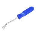 Uxcell 4 Inch All-purpose Nickel Plated Manganese Steel Fastener Remover Clip Removal Tool With Blue Plastic Handle For Window
