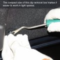 Uxcell 4 Inch All-purpose Nickel Plated Manganese Steel Fastener Remover Clip Removal Tool With Blue Plastic Handle For Window