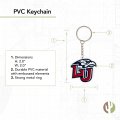 Liberty University Flames Keychain Officially Licensed Pvc Key Holder With Team Graphics Red Sports Fan Accessory For Car Keys