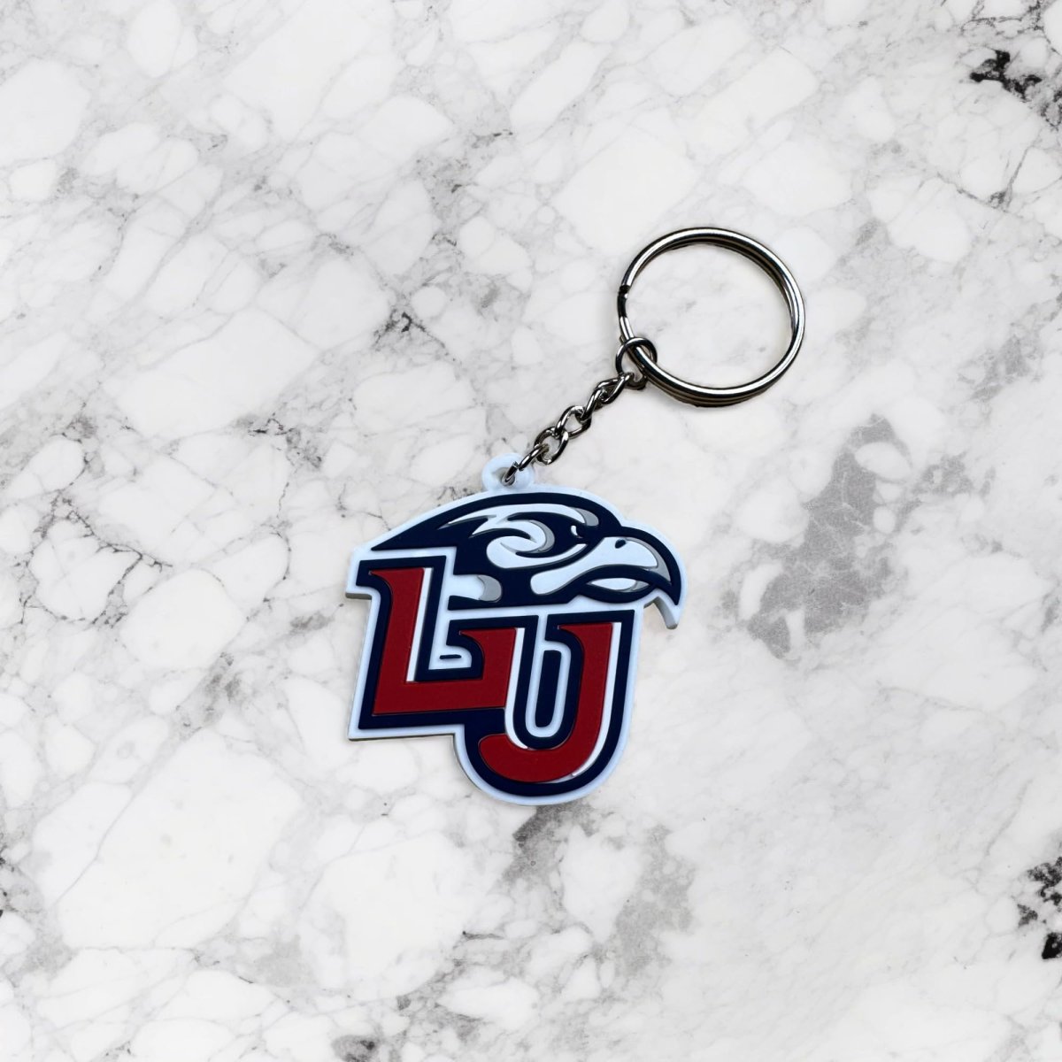 Liberty University Flames Keychain Officially Licensed Pvc Key Holder With Team Graphics Red Sports Fan Accessory For Car Keys