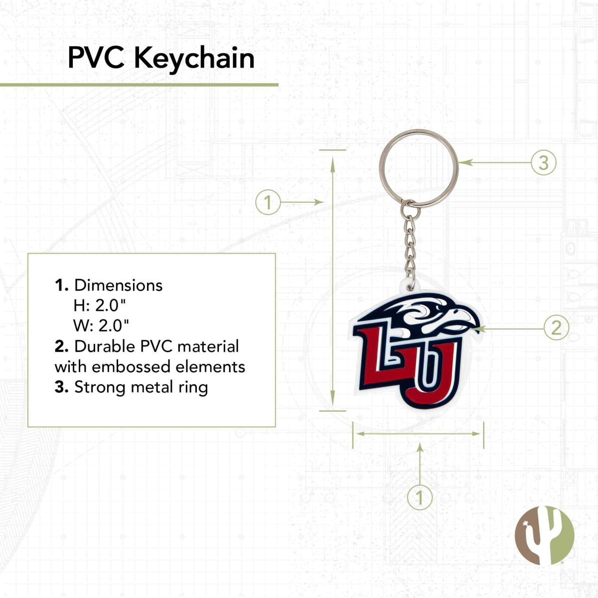 Liberty University Flames Keychain Officially Licensed Pvc Key Holder With Team Graphics Red Sports Fan Accessory For Car Keys