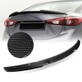 Auto Dynasty V-style Rear Car Trunk Lid Spoiler Compatible With Mazda 3 Sedan 2014-2018 Glossy Black Carbon Fiber