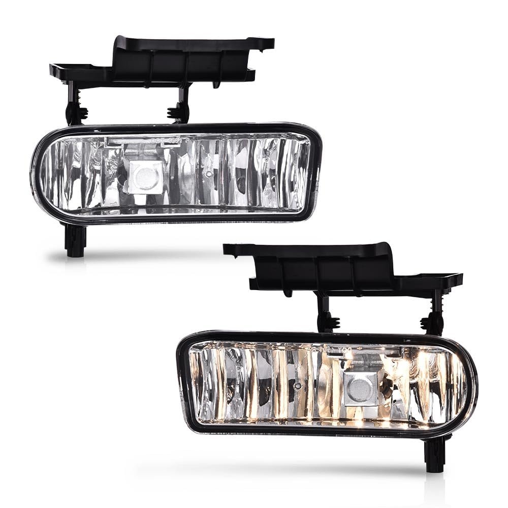 Fog Light Lamp Pair For Chevy Silverado 1500 2500 1999 To 2002 3500 2001 Tahoe And Suburban 2000 2006 Clear Lens Halogen Front