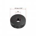 Uxcell Flat Knurled Nut M4 X 14mm 4mm Thumb Nuts Lock Adjusting Aluminum Alloy Black 5pcs