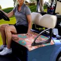 Xoenoiee Donut Pink Pattern Golf Cart Seat Blanket All Season Towel Sightseeing Car Cushion Cover Accessories Universal