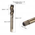 Uxcell Metric Spiral Flute Thread Taps M12 X 1 75 H2 Screw Threading Tap Machine Tapping Tools For Machinist Repair M35 Cobalt