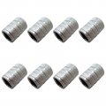 8 Pcs Aluminum Tire Stem Valve Caps Aluminium Car Dustproof Wheel Air Port Cover Silver