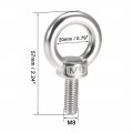Uxcell Lifting Eye Bolt M8 X 20mm Male Thread 304 Stainless Steel For Hanging Pack Of 5