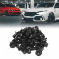 Uxcell 20pcs Fit 10mm Hole Plastic Rivets Fastener Fender Bumper Push Clips