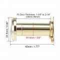 Uxcell Door View Solid Brass 220-degree Viewer With Cover For 1-3 8 To 2-1 4 Inch Thick Doors Polished Gold Finish