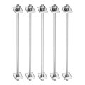 5pcs M6x190mm 304 Stainless Steel Double End Threaded Stud Screw Bolt With Nuts Square Flat Washers Spring For House 