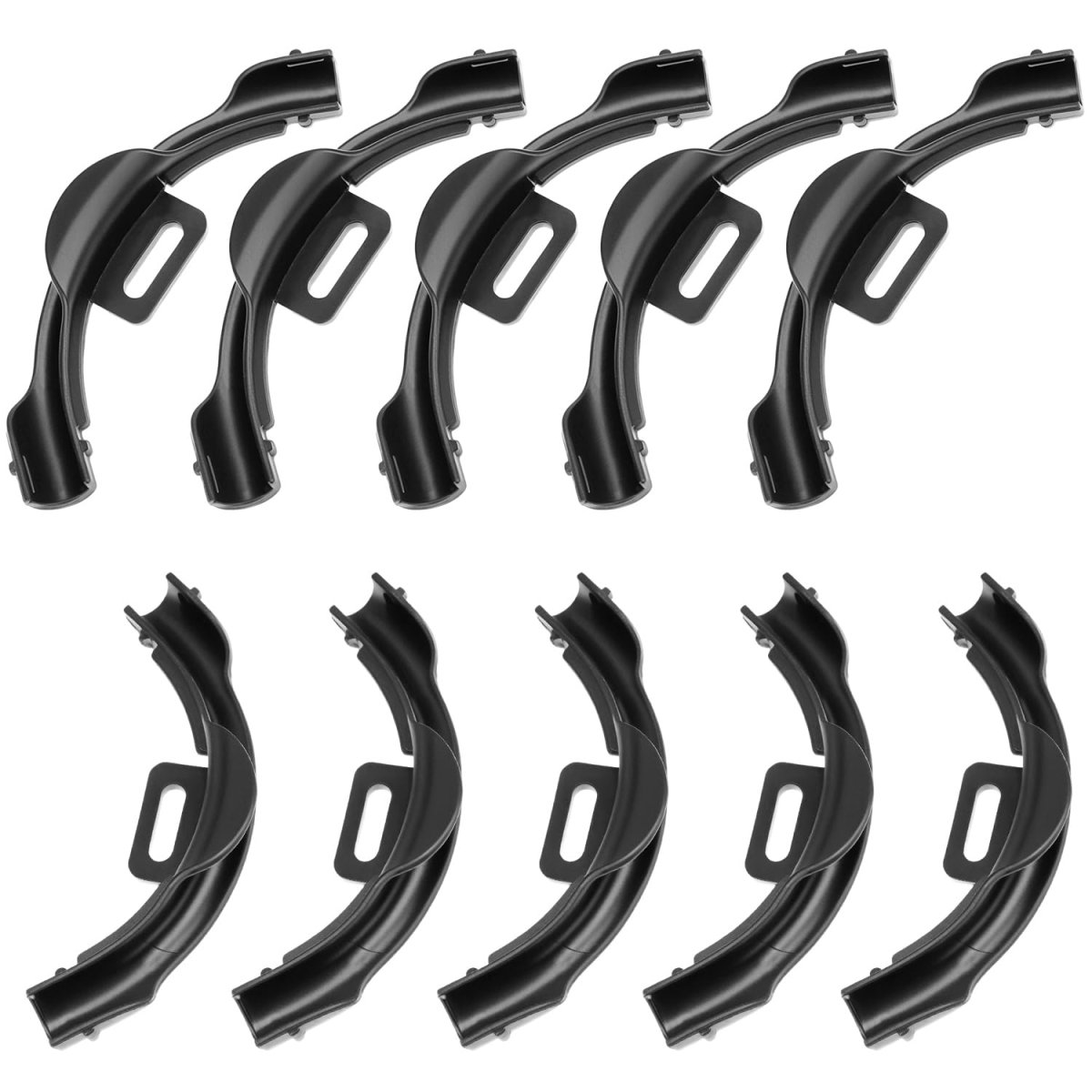 Pack Of 10 2-inch Pex Pipe 90-degree Bend Support With Mounting Plate Polymer Tubing Hanger For 1 2 In