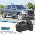 Right Passenger Side View Mirror For 2015-2020 Ford F150 With Blind Spot Glass Power Black Without Turn Signal Light Non-heated