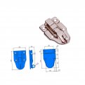 Artibetter 3pcs Box Clasps For Bags Tool Lock Waterproof Trunk Drawers Latches Crossbody Bag Buckles Iron Toolbox Buckle