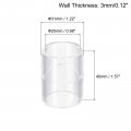Uxcell 1pcs Straight Tube Fitting Adapter 25mm 0 98 2 Way Clear Acrylic Pipe Coupling For Connecting Water Pipes
