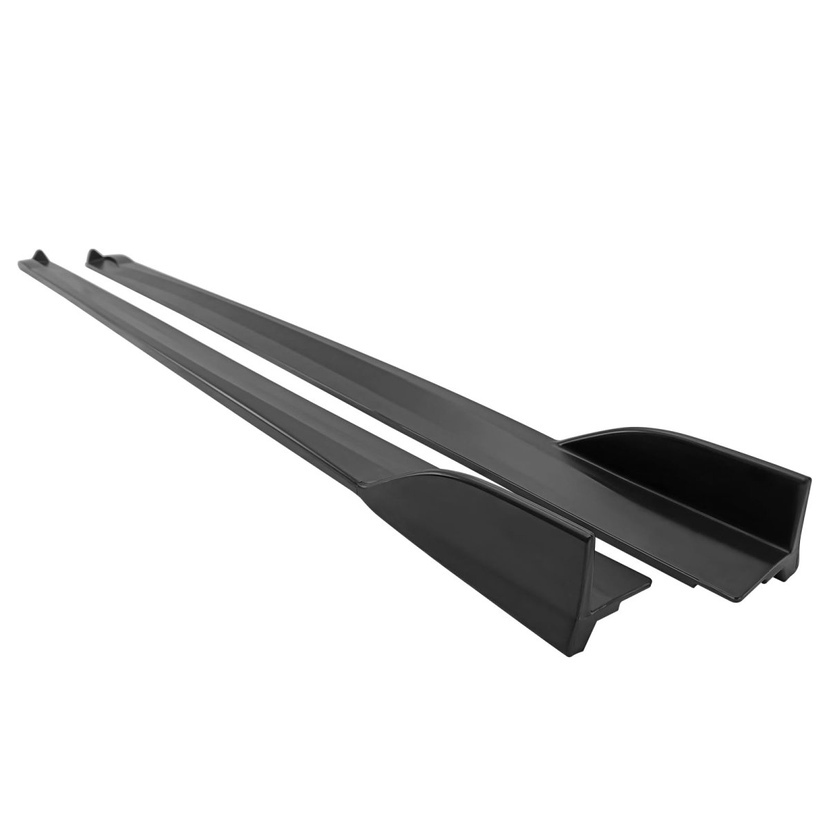 Ikon Motorsports Side Skirts Extention For 2019-2025 Toyota Corolla Hatchback 5dr T Style Unpainted Black Rocker Panel Splitter