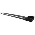 Ikon Motorsports Side Skirts Extention For 2019-2025 Toyota Corolla Hatchback 5dr T Style Unpainted Black Rocker Panel Splitter 