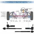 X Autohaux 4pcs Front Inner Outer Tie Rod End Links Suspension Steering Kit Es800030 Ev80445 For Chevrolet Cobalt Hhr Pontiac