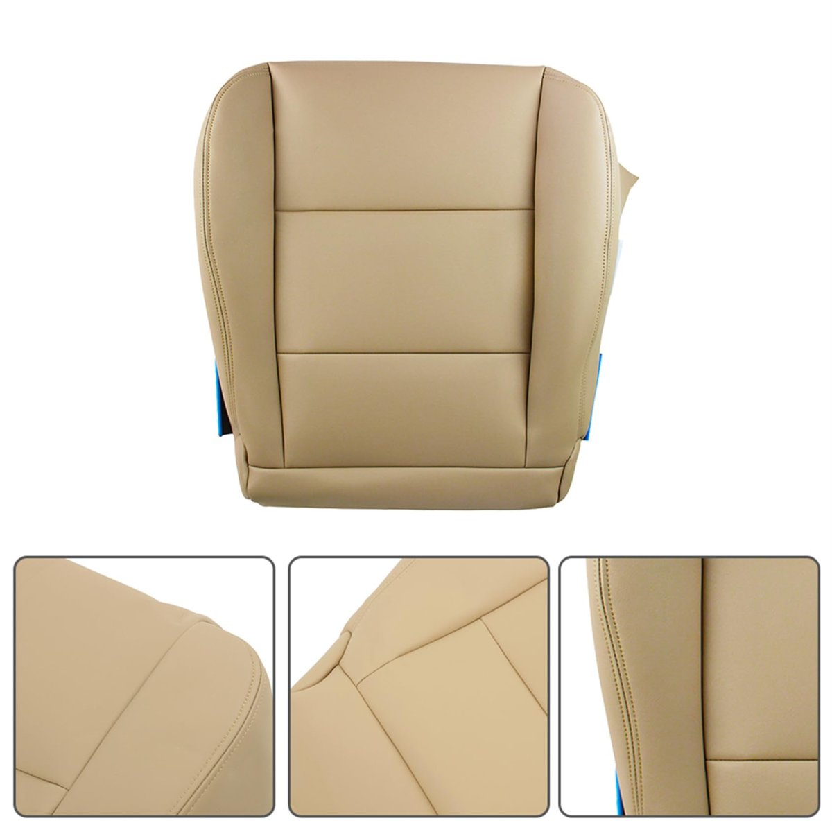 Driver Side Bottom Leather Seat Cover Tan Replacement For 1998 To 2007 Land Cruiser Front Left Vehicle Specific Fitment