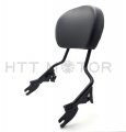 Black Backrest Sissy Bar For H-d Electra Glide Road King Ultra 2009 And Up Synthetic Leather Foam Iron Rear Support Tghd-sbb005