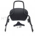Black Backrest Sissy Bar For H-d Electra Glide Road King Ultra 2009 And Up Synthetic Leather Foam Iron Rear Support Tghd-sbb005