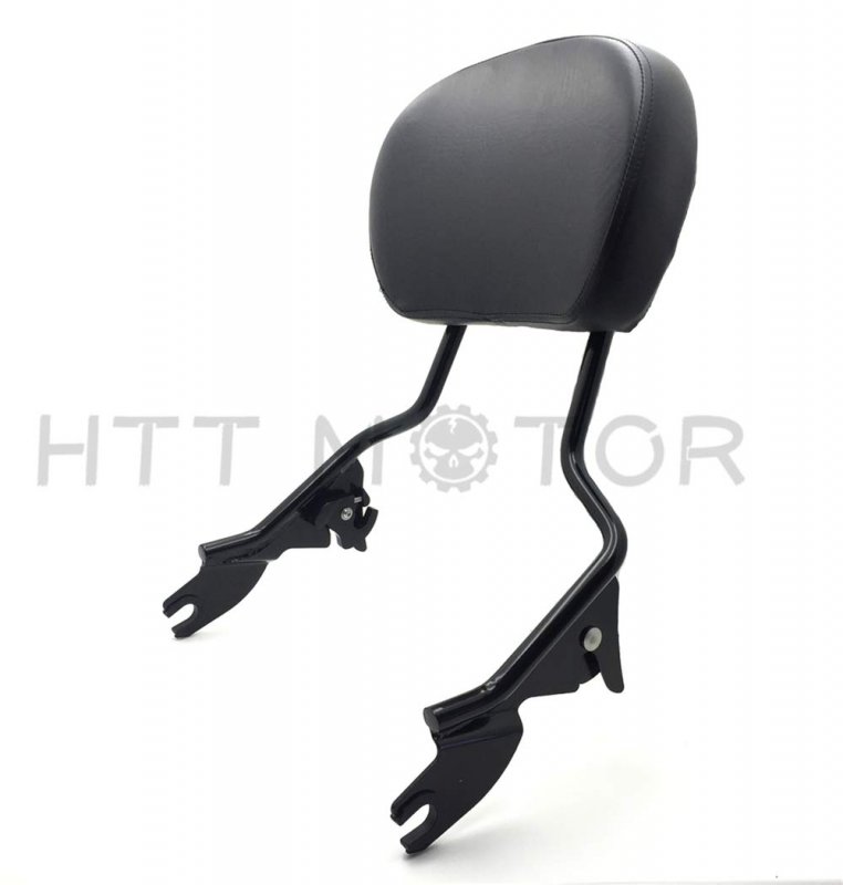 Black Backrest Sissy Bar For H-d Electra Glide Road King Ultra 2009 And Up Synthetic Leather Foam Iron Rear Support Tghd-sbb005