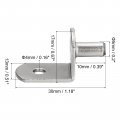 Uxcell Shelf Support Pegs 25pcs 5mm 1 5 L-shaped Bracket Pin With Hole For Furniture Cabinet Closet Shelves Supplies Silver