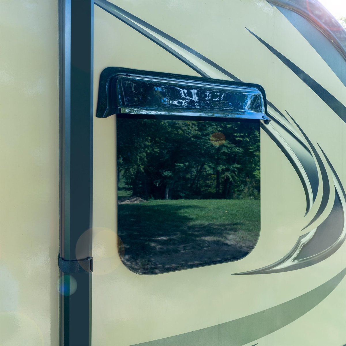 Rv Window Rain Guard And Sun Visor Tinted Smoke Acrylic Fits 20 To 25 In Wide Windows Universal Fit For Flat Sided Rvs Model