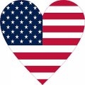 Stickertalk Heart Shaped Usa Flag Vinyl Sticker 4 Inches By 