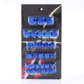 Fydun Bolts Toppers Caps 30pcs Motorcycle Motorbike Hex Socket Screw Nut Bolt Cap Cover Decoration Blue