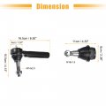 X Autohaux 4pcs Front Lower Ball Joint Outer Tie Rod End Link Kit No K6541 Es800223 For Cadillac Escalade Esv Ext Chevy