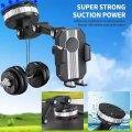 Hiyitks Car Phone Holder Mount Suction Cup Cell Stand Universal Dashboard Windshield Window One-button Pop-up Strong Green