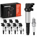 A-premium Set Of 8 Blacki Gap 0 040a Ignition Coil Pack And Iridium Spark Plugs Compatible With Bmw 545i 645ci 745i 745li X5