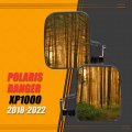 Utv Rear View Side Mirrors For Polaris Ranger Xp 1000 And Crew 2018 To 2025 Foldable Convex Mirror Factory Doors Installed