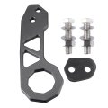 Rear Towing Hook Aluminum Alloy Universal Racing Car Tow Kit Trailer Ring For Auto Black