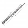 Uxcell Masonry Drill Bit 25mm X 350mm Carbide Tipped Rotary Hammer 10mm Round Shank For Impact