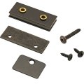 Low Profile Magnetic Catch For Double Door Applications 5 16 In X 2 13 Black Zinc Finish With Strike Plate And Screws Part 542 