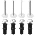 Grabote Universal Toilet Seat Bolts Replacement 4 Pack Stainless Steel Screws With Rubber Expansion Sleeves 