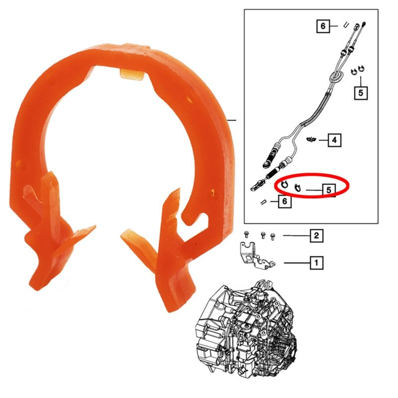 2pcs Transfer Case Shift Cable Retainer Clip For Jeep Wrangler Jk 2007 2018 Patriot Compass Liberty Dodge Caliber Journey Part
