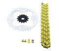 Fits Honda Trx250r 250r 520-98 Yellow Non O Ring Chain Sprocket Silver 14 39 