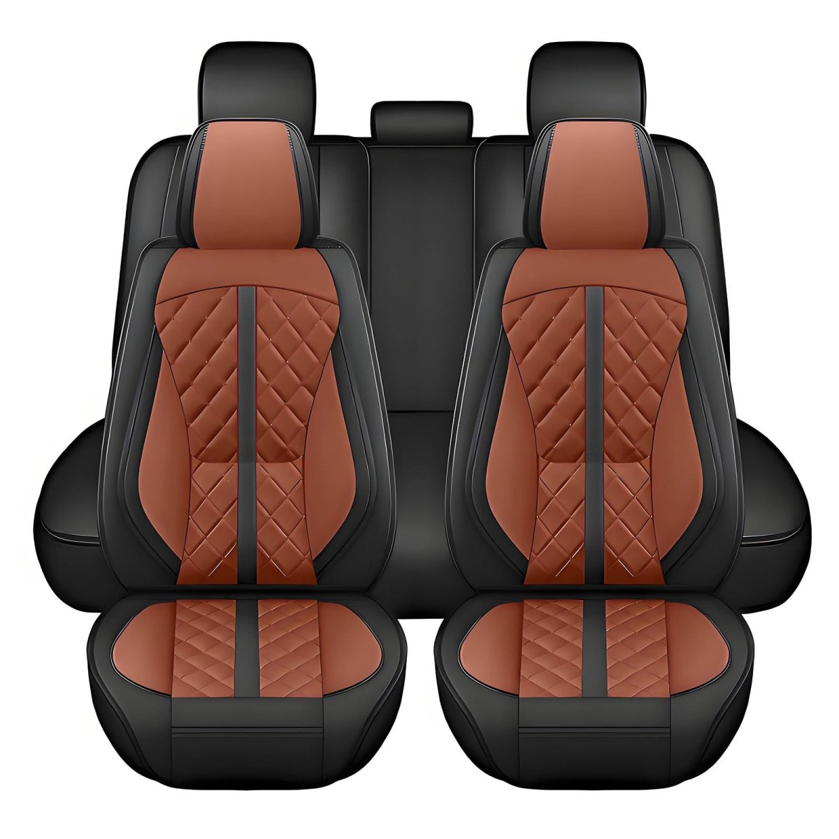 Universal Car Seat Covers Full Set For 5 Seats Waterproof Pu Leather Front And Rear Cushion Protectors Black Brown Honda Ford