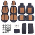 Universal Car Seat Covers Full Set For 5 Seats Waterproof Pu Leather Front And Rear Cushion Protectors Black Brown Honda Ford