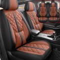 Universal Car Seat Covers Full Set For 5 Seats Waterproof Pu Leather Front And Rear Cushion Protectors Black Brown Honda Ford