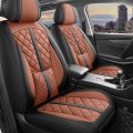Universal Car Seat Covers Full Set For 5 Seats Waterproof Pu Leather Front And Rear Cushion Protectors Black Brown Honda Ford 