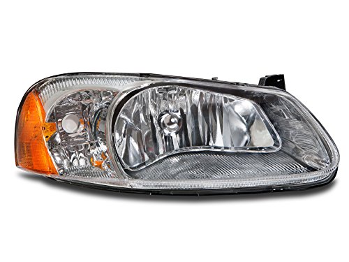 Headlightsdepot Chrome Housing Halogen Headlight For Chrysler Dodge Sebring Stratus 4-door Sedan Convertible Includes Right
