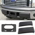 Labwork Front Bumper Guards Pads License Plate Frame Bracket Replacement For 2009-2014 F-150 9l3z17e810b 9l3z17a385a