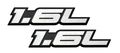 2 X Pair Set 1 6l Liter Embossed Silver On Black Highly Polished Real Aluminum Auto Emblem Badge Nameplate For Honda Civic Lx