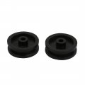 Uxcell 50pcs 13mm Dia Plastic Belt Pulley Black For Diy Model