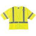Glowear 8320z Ansi Class 3 High Visibility Lime Reflective Safety Vest With Sleeves 2xl 3xl 